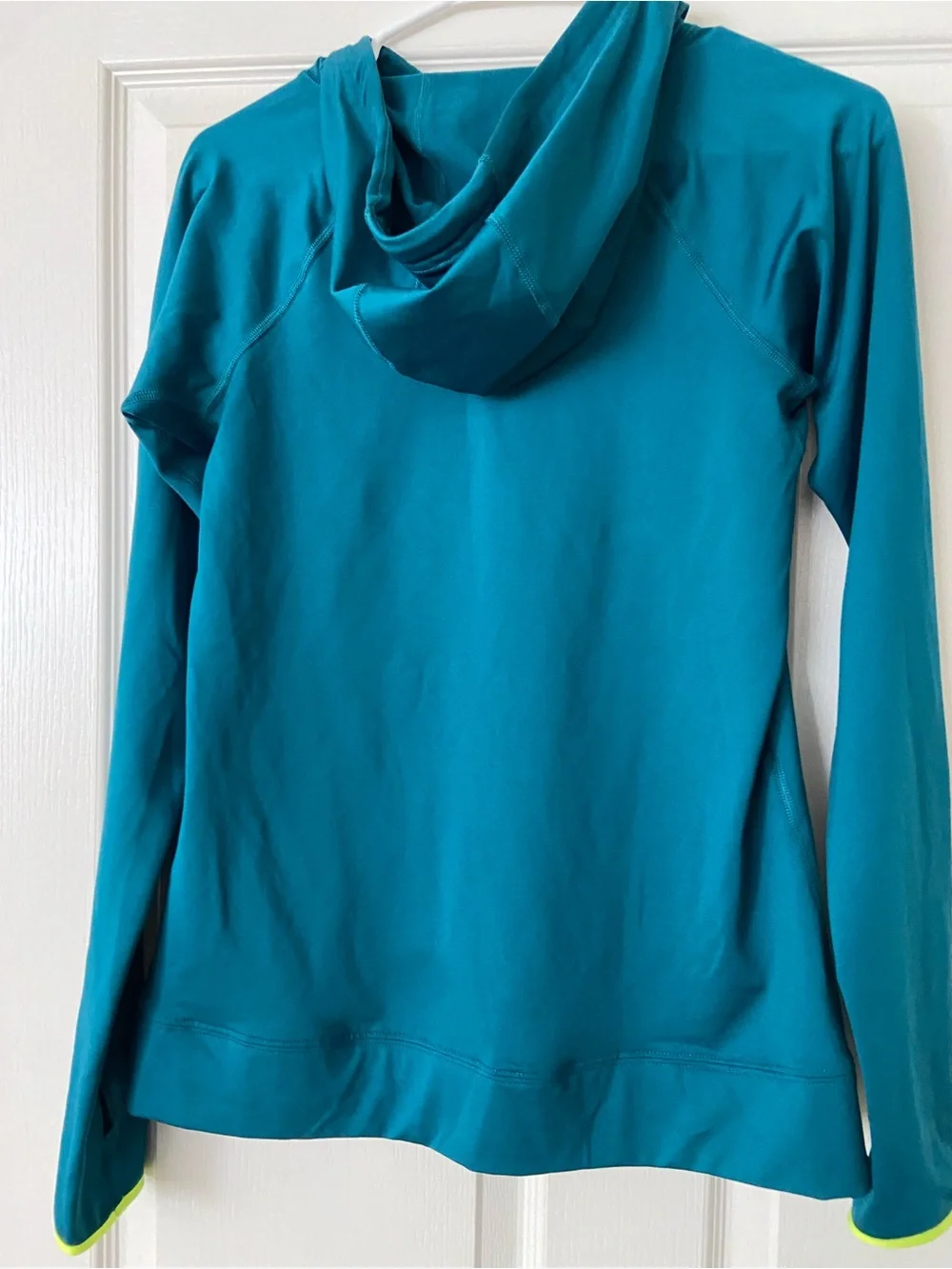Nike Teal Hoodie with Neon Yellow Drawcords
